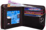 Solid faux leather BMW wallet, India-made, featuring 2 compartments for everyday use