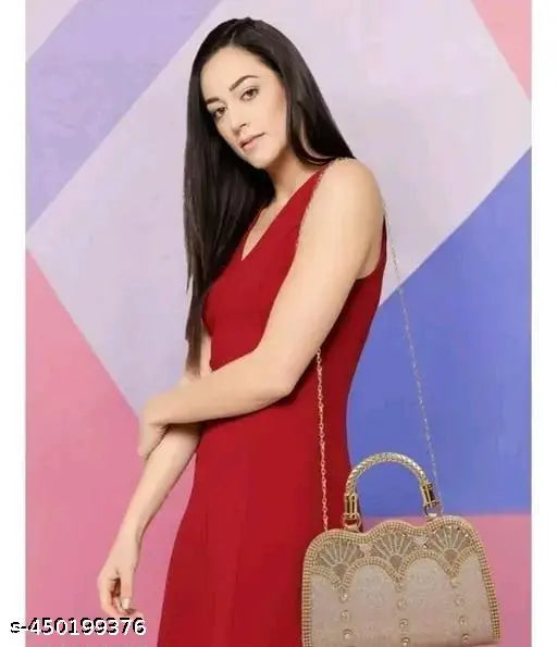 Embellished satin women's handpurse & clutch for weddings, engagements, and special events. 4 compartments, free size (15x3x14 inches). Exclusive accessory for parties, festivals, and all occasions