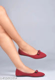 Red synthetic slip-on ballerinas for women's comfortable bellies, perfect for parties (India)