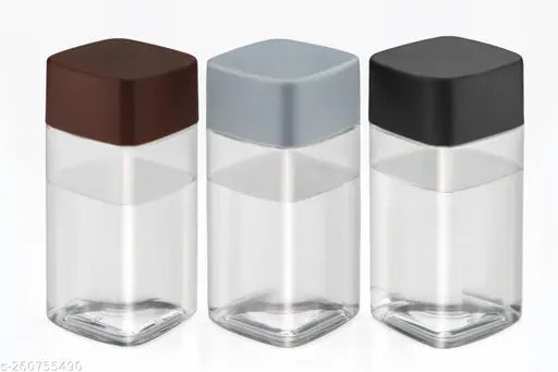 Multicolor square water bottles (600ML x 3) - BPA-free, leak-proof, and shatter-resistant fridge bottles, ideal for kids and office use