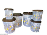 Brown Veksin mixer jars (10KG, 7.5KG, 5KG, 2KG, 1KG, 0.5KG) - Airtight plastic containers for groceries