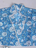 Cotton Floral Printed Kids Girls Sharara Set, vibrant multi-colored partywear top & shorts set for playdates, casual outings, and family gatherings