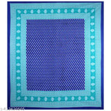 Jaipuri printed cotton Rajasthani double bedsheet with 2 pillow covers, vibrant ethnic motifs, soft and smooth finish for summer use