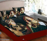 Multi-colored velvet double bed sheet with 2 pillow covers, 90x100 inches, soft and smooth for AC room use