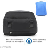 Waterproof polyester laptop backpack, 12x19 inches, offers functionality and durability for college, office, or travel. Features rain cover, padded laptop compartment, multiple sections, and comfortable shoulder straps. Perfect for all weather conditions. (Country of origin: India)