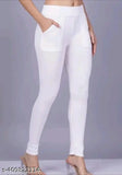 Cotton blend solid women's Staylish jeggings - Indian origin