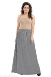 Printed polyester flare long skirt for women, free size, made in India