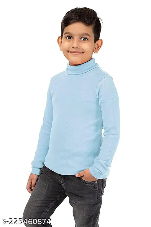 Cotton blend baby highneck sweater, solid pattern for 1-2 years grils/boy on hanger