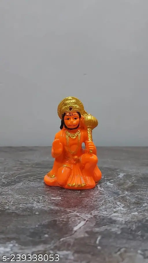 White gold color resin Hanuman statue, 5cm decorative showpiece for car dashboard