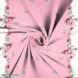Glace cotton fitted bedsheets with floral pattern & pillow covers - summer double bedcover