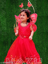 Embellished net, sleeveless Hazu Pari Frock with wings for kids (18-24M, 3-4Y, 4-5Y, 5-6Y), India