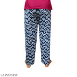 Multi-colored cotton blend maxi pyjama pants pack of 5 by DASKART for women