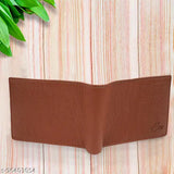 PU leather, classic world bifold wallet with 2 pockets, 3 card slots, & 2 hidden slots, perfect for everyday essentials. Brown color