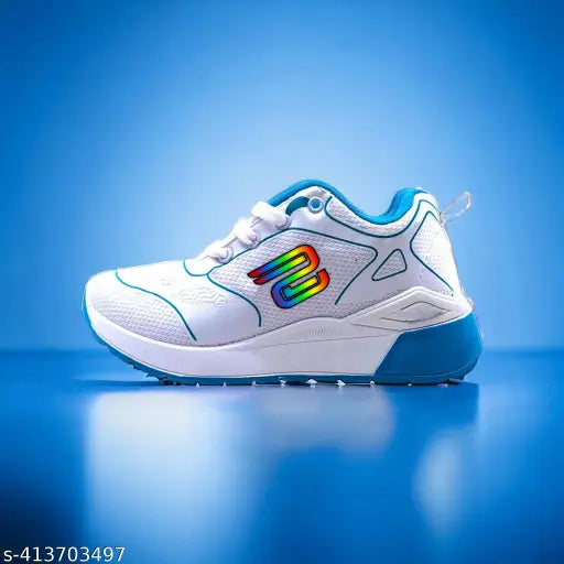 Athletic AllStar Games mesh running shoes for boys with Eva sole, lace-up fastening, memory foam insole, and embellished net design - size: 2.5-3 years, country of origin: India