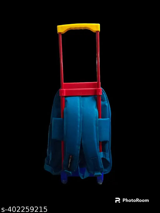Waterproof 18 inch trolley bag in TBlue (30 L), ideal for kids' school and travel. Polyester net construction with 3 compartments