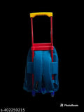 Waterproof 18 inch trolley bag in TBlue (30 L), ideal for kids' school and travel. Polyester net construction with 3 compartments
