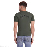 Glaucus military army style solid cotton blend t-shirt for men, perfect for smart casual wear