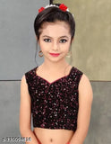 Lycra saree for baby girl, solid net festival and wedding wear, India origin, 4-5 years size