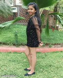 Embellished viscose dress from Treandy Frocks, long sleeves for girls aged 7-16 years, Indian origin