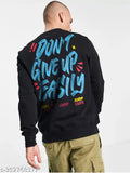 Black and Blue Cottonblend men's slim fit printed round neck t-shirt with long sleeves