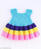 Handmade woolen baby sweater, dyed/washed pattern, sleeveless, 6-9 months size, Knitting by Love
