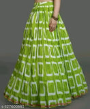 Lucky Fashion Women's Cotton Jaipuri Sanganeri Print Western Skirt - Indian-inspired printed net fabric, perfect for weddings, parties, and cultural events. Free size (waist 40 in, length 40 in)