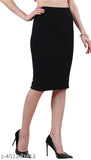 High-quality polyester stretchable midi pencil skirt for women, enhances personality and style, elasticated waistband