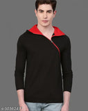 Cotton blend solid color long sleeve Men's hood t-shirt by EYEBOGLER, featuring anti-odor technology for comfort and durability. Made in India