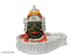 Medium White Poly Resin Shri Baba Mahakal Idol by VIDHAYA ARTS. Handcrafted, sanctified 3D figurine from India