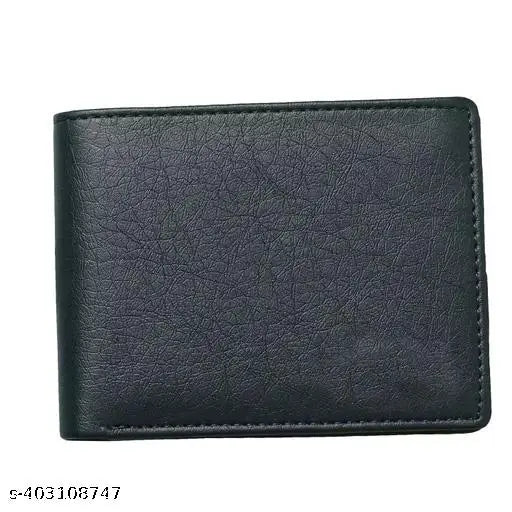 Classicox men's formal & casual artificial leather belt and wallet combo pack of 2, free size, solid pattern, synthetic material with 4 compartments