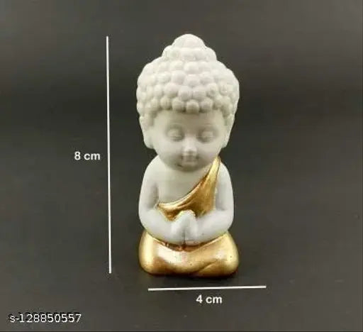 Green poly-resin meditating Buddha figurine, Dhyana Mudra position, intricately crafted home decor or gifting option