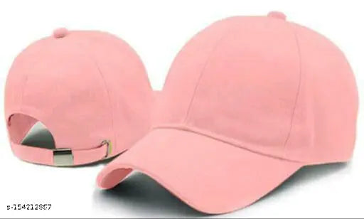 Trending solid cotton cap set combo, comfortable for girls & boys, one-size fits all