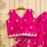 Taffeta Silk embroidered lehenga choli for girls party wear, perfect for ethnic celebrations and weddings