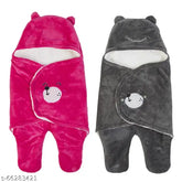 Microfiber hooded baby blanket combo pack, soft and ideal for mild winter, cartoon print from Naman, India