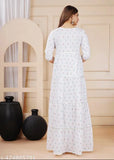 Rayon printed ambroidery kurta, three-quarter sleeves, vibrant Indian women's traditional wear