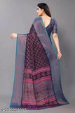 Attractive Brasso Chiffon Raksha Bandan Saree with Unstitched Printed Net Blouse, India