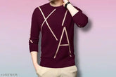 Long-sleeved cotton Daho Men's t-shirt, printed net design. India origin