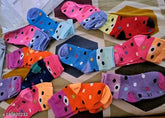 Bright printed cotton socks for kids (0-21 months), Indian origin