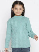 Green acrylic full-sleeve skiwie for girls from SpyBy, suitable style and comfortable fit