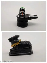 Poly Resin Shivalinga & Nandi, Indian decorative statues for home and gifting