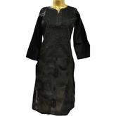 Black cotton mix Kurta, versatile Indian outfit for everyday wear