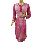 Megenta mirrored kurti, vibrant Indian traditional wear