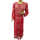 Red cotton kurti, traditional Indian outfit in vibrant red color