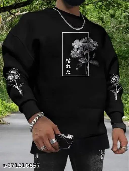 Black cotton blend long sleeved High5 Classic printed t-shirt with eye-catching design, tailored fit, and versatile styling. Made in India