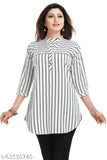 Crepe printed short tunic for women and girls in India, three-quarter sleeve, S-XXXL sizes available