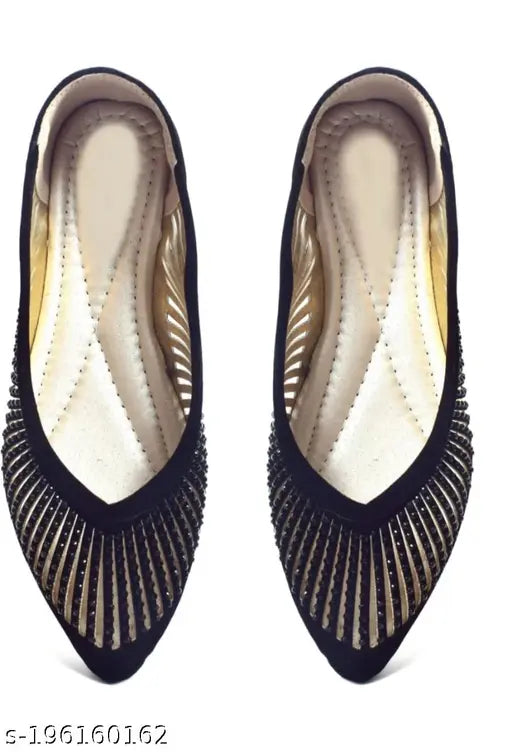 Black synthetic leather ballerinas from the UK Collection - stylish, comfortable footwear for women or girls