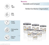 Grey UMA KHODAL airtight plastic container set for kitchen storage, featuring different capacities (1kg, 2kg, 3kg, 6kg, 8kg, 12kg)