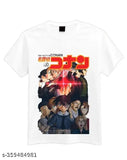 Detective Conan vs Black Organization polycotton short-sleeve tee shirt featuring printed design, size XS-XXL