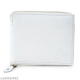 Faux leather wallet, Classic World New Fancy zip Closure, 2 compartments, solid color, free size
