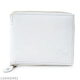 Faux leather wallet, Classic World New Fancy zip Closure, 2 compartments, solid color, free size